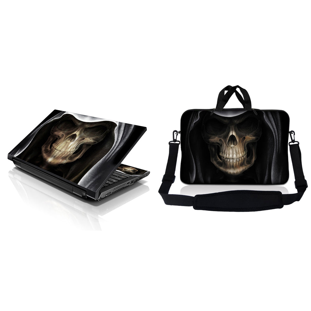 Hooded Dark Lord Skull Laptop Sleeve & Skin Combo Pack – Laptop Skin Shop